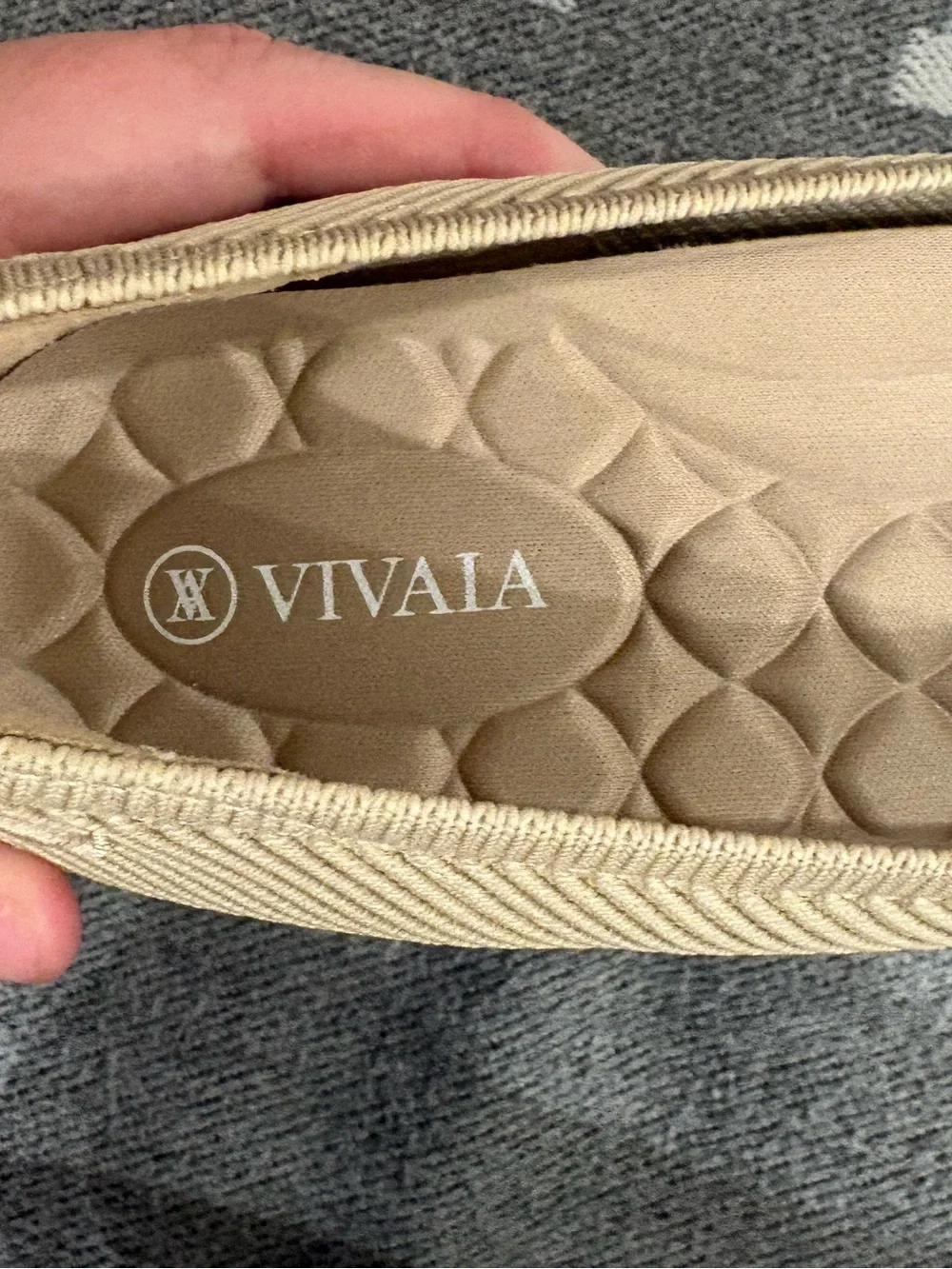 Vivaia Margot Square-Toe Wedge Shoes size 9 beige
